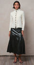Cable Knit Mock Neck Button-Front Cardigan in IVORY - Women's Sweaters | Urban Daizy