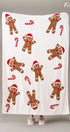 Urban Daizy Festive Gingerbread Man Plush Holiday Blanket Multi Throw Blanket (UDZ-AC-00131)