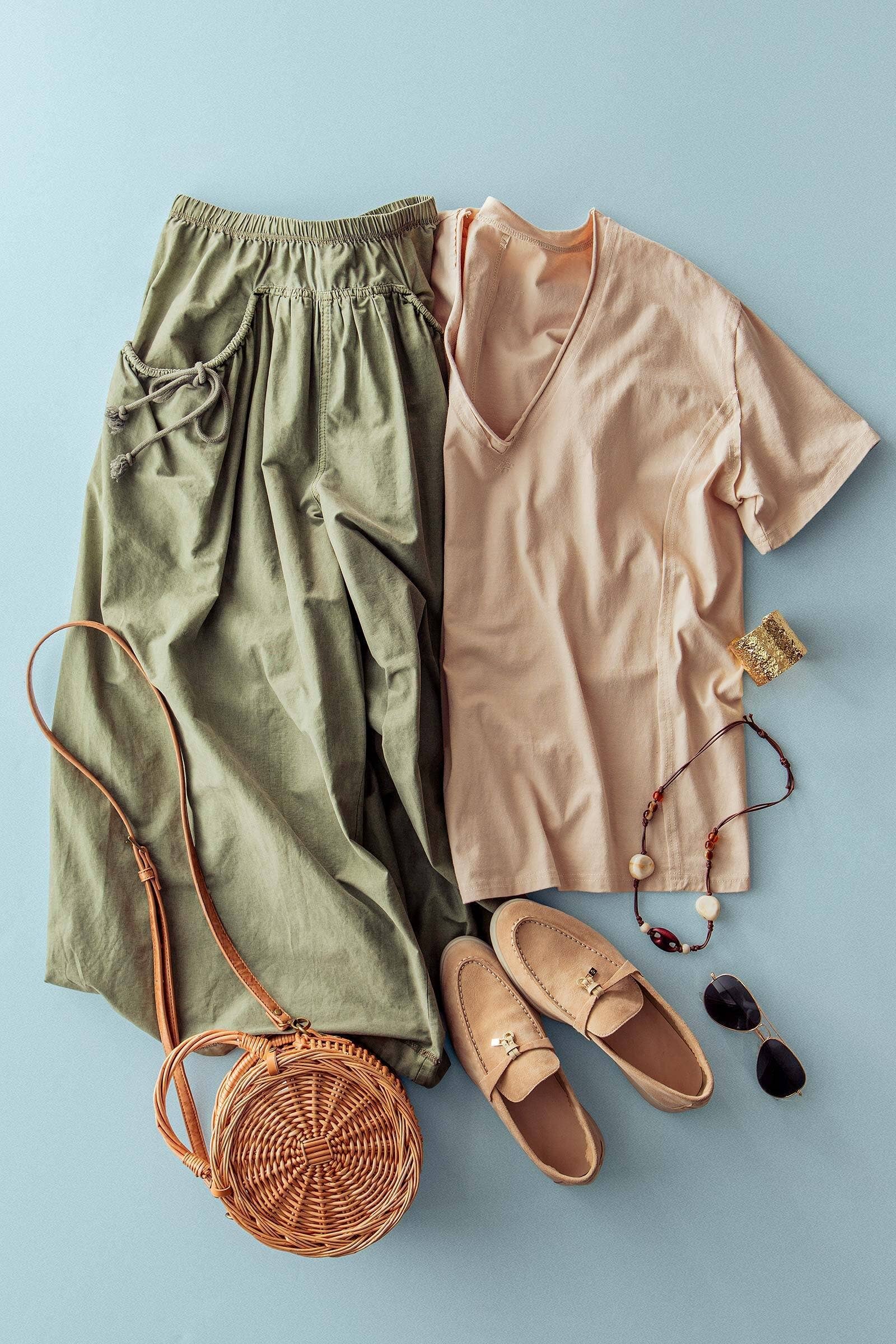 Urban Daizy Exposed Seam V-Neck 1 Tee Blue T-Shirt - Women's (UDZ-TP-01067) – alternate view 7