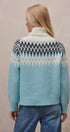 Icelandic Yoke Turtleneck Sweater in PASTEL BLUE - Women's Sweaters | Urban Daizy