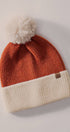 Urban Daizy Cozy Colorblock Ribbed Beanie with Faux Fur Pom Blue Beanie - Women's (UDZ-AC-00003) – alternate view 4
