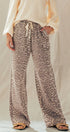 Urban Daizy Leopard Print Wide Leg Cotton Pants Drawstring Leopard Pants - Women's (UDZ-PT-00482) – alternate view 2