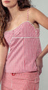 Urban Daizy Gingham Scallop Trim Cropped Tank Black Tank Top - Women's (UDZ-TP-01035) – alternate view 21