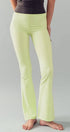 Urban Daizy High Rise Stretchy Flare Leggings Lime-Cream Athletic Lounge Leggings - Women's (UDZ-PT-00159)