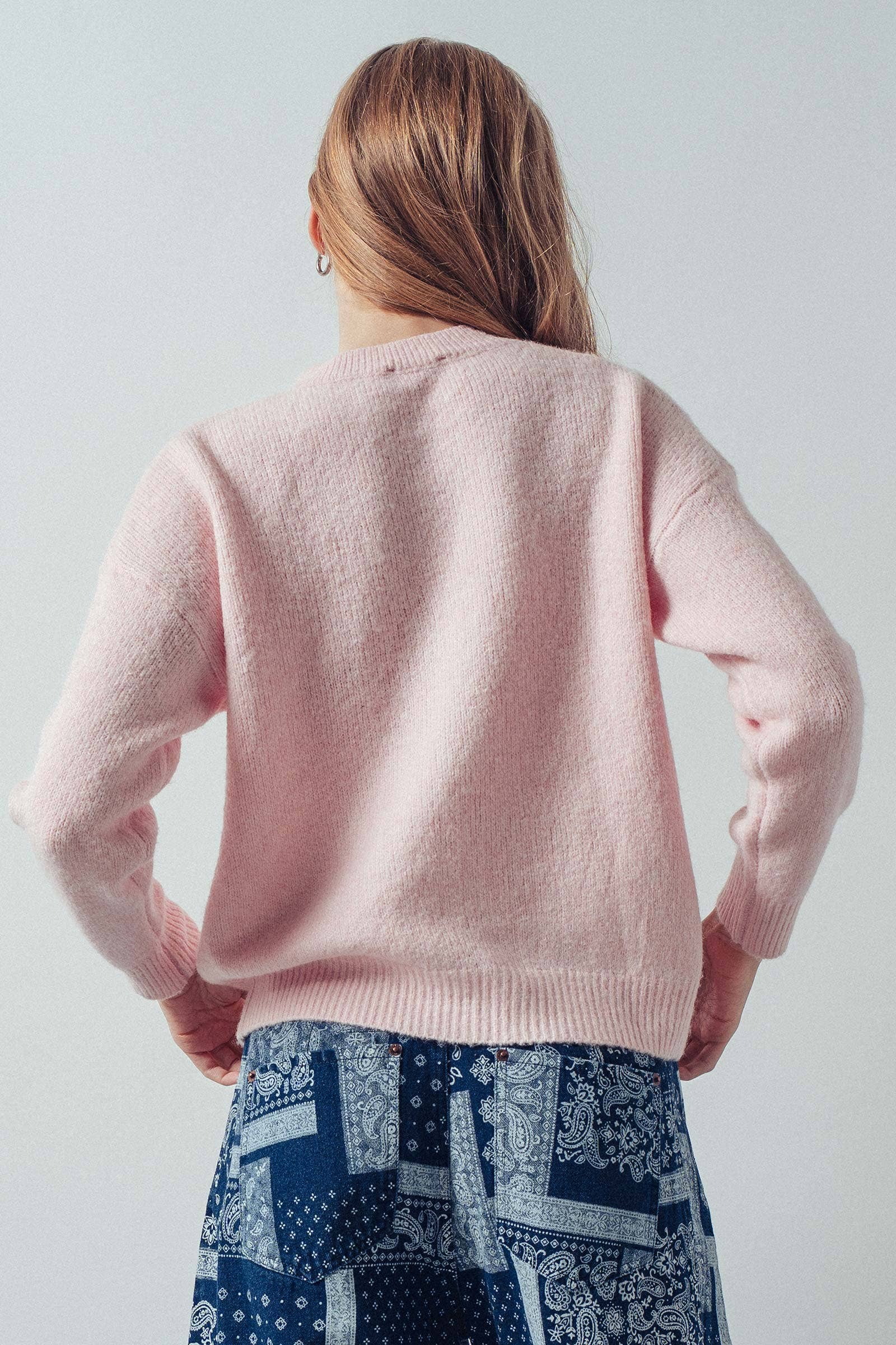 Western Embroidered Cowboy Boot Sweater