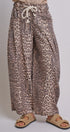 Vintage Wash Leopard Print Barrel Pants
