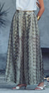 Urban Daizy Snake Print Wide Leg Pants Linen Blend Multi Pants - Women's (UDZ-PT-00479)