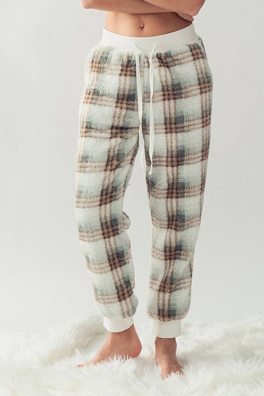 Urban Daizy Cozy Checkered Jogger Style Pajama Pants Ash-Blue Sleepwear Bottom - Women's (UDZ-PT-00127) – alternate view 15