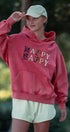 Urban Daizy "HAPPY HAPPY" Vintage Washed Hoodie Red Hoodie - Women's (UDZ-KN-00891) – alternate view 16