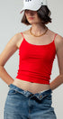 Urban Daizy Essential Double Layer Fitted Camisole Red Camisole - Women's (UDZ-TP-00002) – alternate view 5