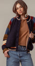 Urban Daizy Chunky Rib-Knit Faux Fur Lined Cardigan Navy Cardigan - Women's (UDZ-KN-00652) – alternate view 5