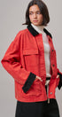 Oversized Utility Barn Jacket in RED - Women's Jackets & Blazers | Urban Daizy