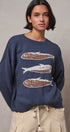 Seaside Sardine Oversized Summer Knit Sweater in TEAL BLUE - Women's Sweaters | Urban Daizy