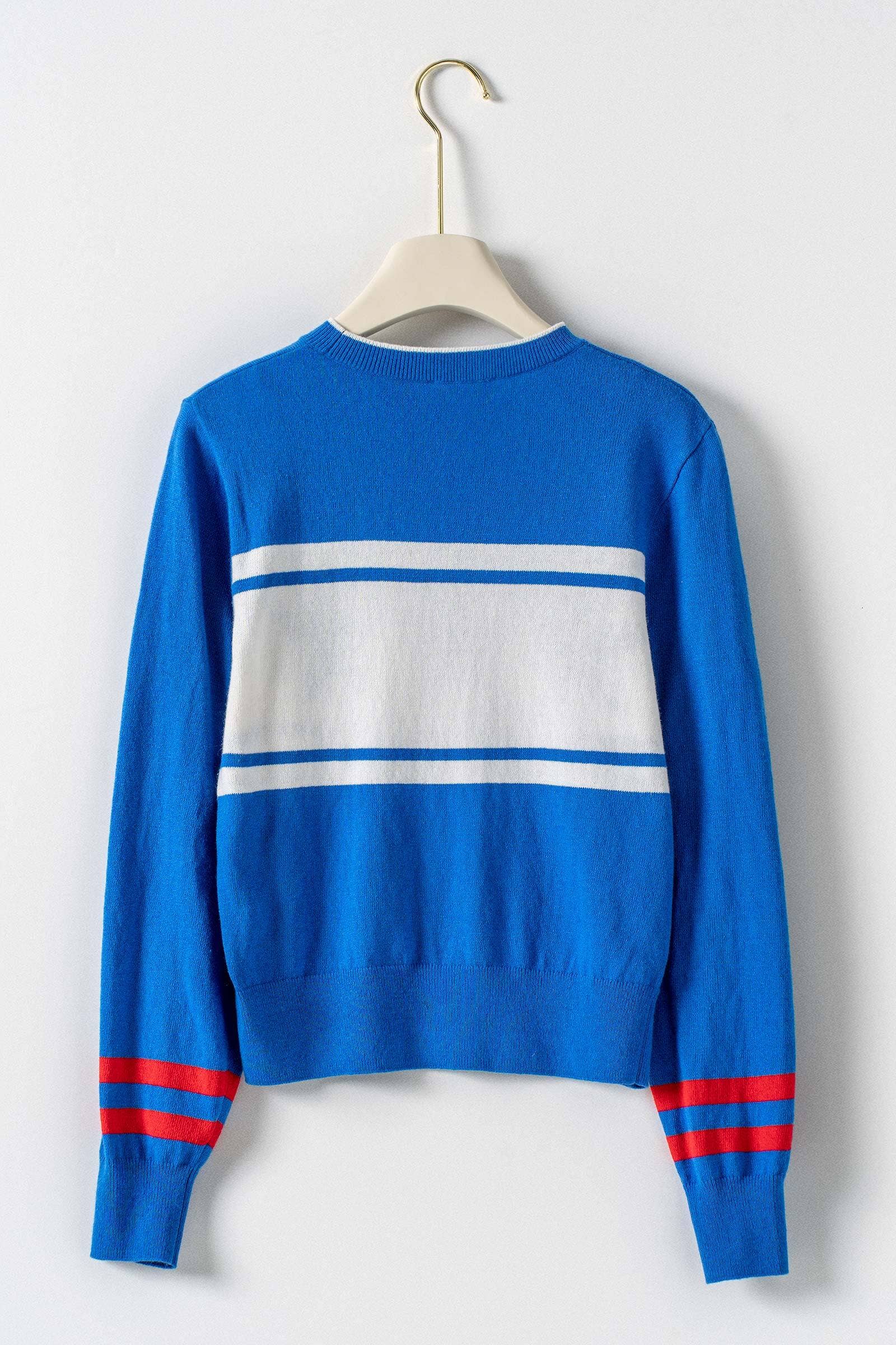 Urban Daizy Americana Triple Star Knit Sweater Varsity Stripe White Knit Sweater - Women's (UDZ-KN-01054) – alternate view 5