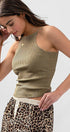 Urban Daizy Ribbed Knit Halter Spaghetti Strap Tank Top Black Tank Top - Women's (UDZ-TP-00490) – alternate view 22