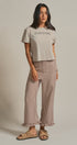 Gingham Ruffle Hem Cropped Wide Leg Pants in Brown in BROWN - Women's Casual Pants | Urban Daizy