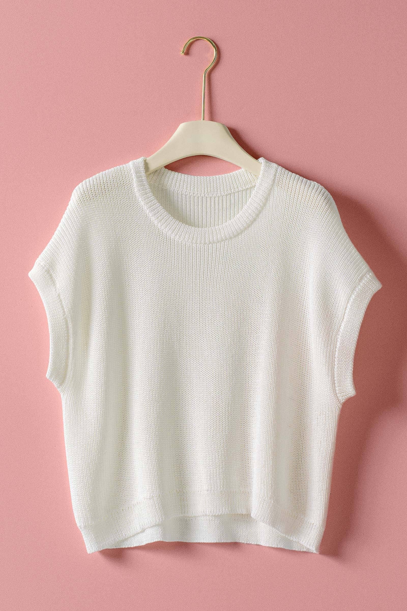 Urban Daizy Boxy Fit Viscose Knit Top Butter-Yellow Knit Top - Women's (UDSW0344-Butter-Yellow) – alternate view 13