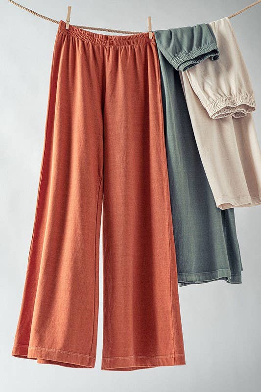 Vintage Wash Cotton Flare Yoga Pants