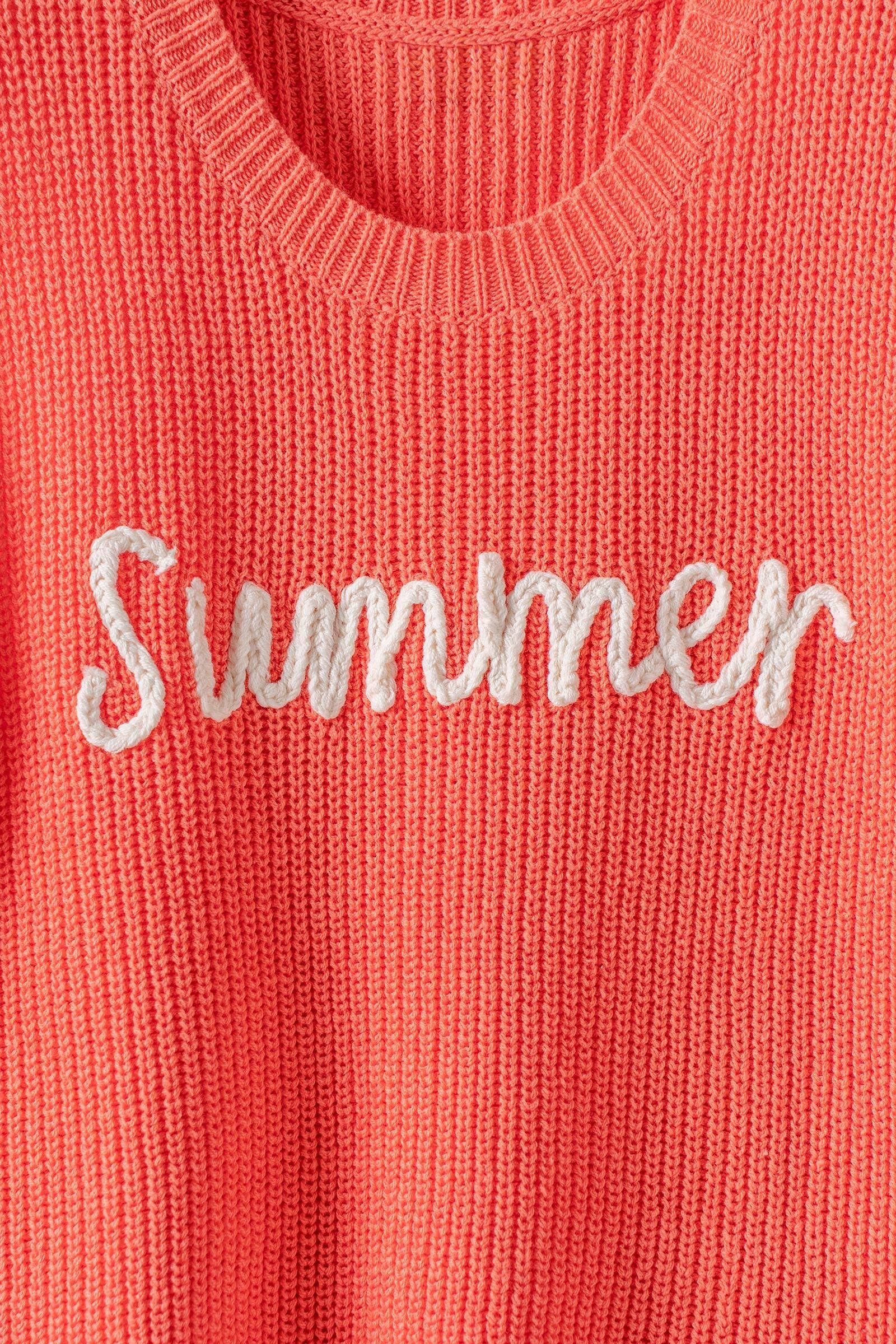 Urban Daizy "Summer" Script Embroidered Knit Tank Top Coral Tank Top - Women's (UDZ-TP-01064) – alternate view 6