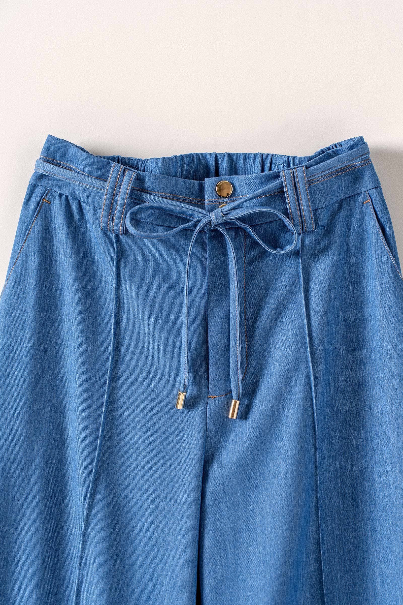 Drawstring Wide Leg Pants