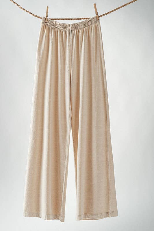 Vintage Wash Cotton Flare Yoga Pants