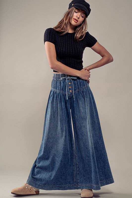 Cable Knit Cropped Slim Fit Short Sleeve Top
