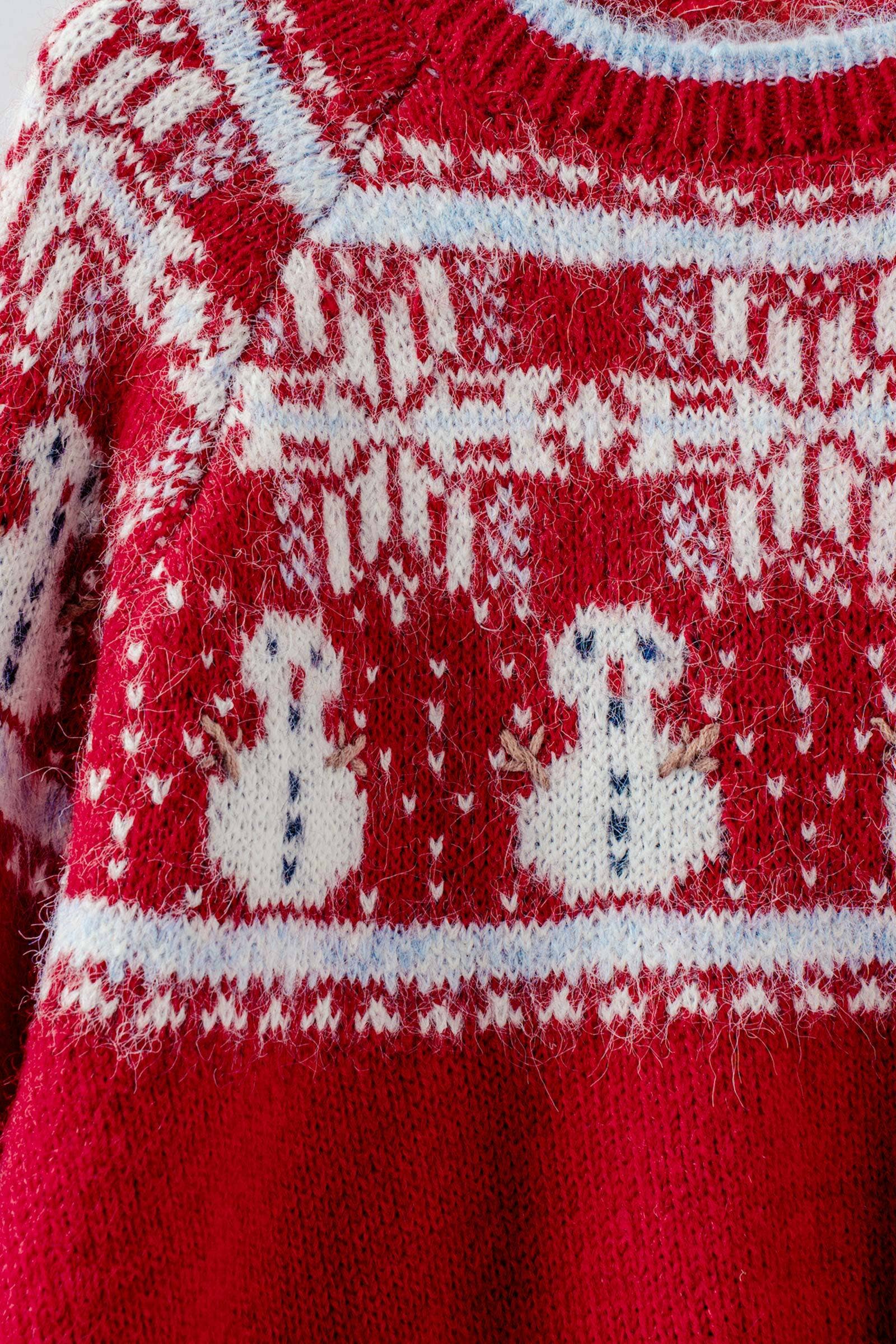 Graphic Fair Isle Wool Blend Sweater | wholesale knit sweater - women's | Urban Daizy