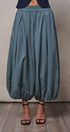 Balloon Hem Wide Leg Pants in BLACK - Women's Casual Pants | Urban Daizy