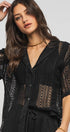 Urban Daizy Open Knit Button-Down Oversized Shirt Black Button Down Shirt - Women's (UDZ-TP-00111) – alternate view 10