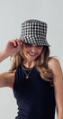 Urban Daizy Classic Spring Gingham Checkered Cotton Bucket Hat Black Bucket Hat - Women's (UDZ-AC-00031)