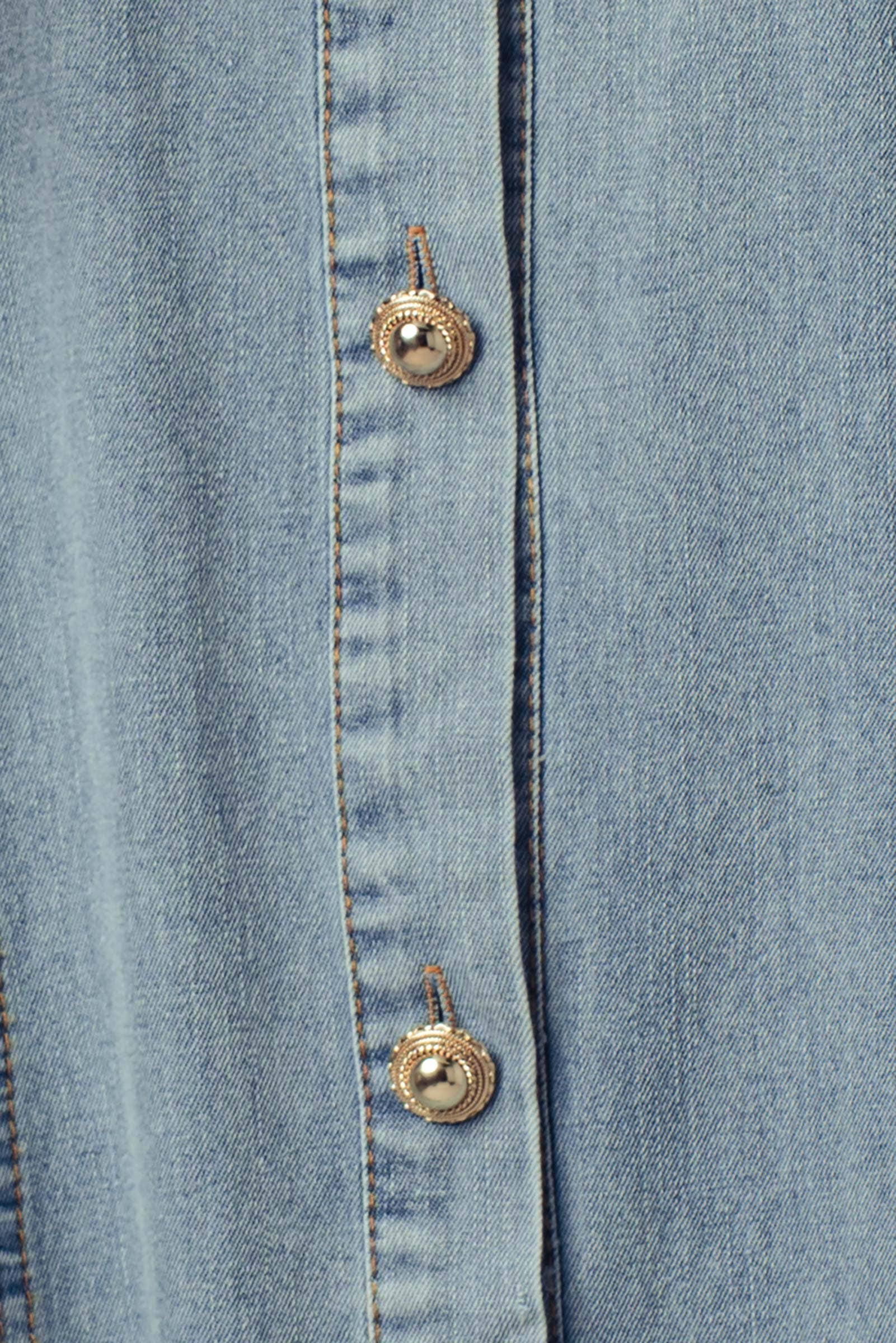 Urban Daizy Puff Sleeve A-Line Denim Maxi Dress Lt-Denim Dress - Women's (UDZ-DR-00392) – alternate view 8