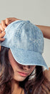 Urban Daizy Crystal Bow Embroidered Denim Baseball Hat Denim Baseball Cap - Women's (UDZ-AC-00115) – alternate view 6