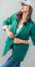 Urban Daizy Open Front Stripe Lining Long Blazer Jacket Green Blazer - Women's (UDZ-OT-00184) – alternate view 8