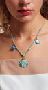 Urban Daizy Dipped Enamel Seashell Charm Necklace Gold Pendant/Charm Necklace (TNAC0442-Gold) – alternate view 3