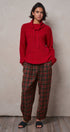 Ribbed Funnel Neck Knit Sweater in RED - Women's Sweaters | Urban Daizy
