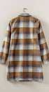 Urban Daizy Brushed Plaid Notched Lapel Coat Black Coat - Women's (UDZ-DR-00392) – alternate view 4