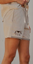 Sweet Cowgirl Boot Stitch Embroidered Shorts in LINEN - Women's Casual Shorts | Urban Daizy