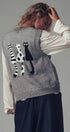 Urban Daizy Cat Print Knit Sweater Vest Grey Sweater Vest - Women's (UDZ-TP-00814) – alternate view 9