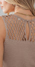 Urban Daizy HOLLOW OUT CROCHET MINI DRESS Beige Dress - Women's (UDZ-DR-00127) – alternate view 8