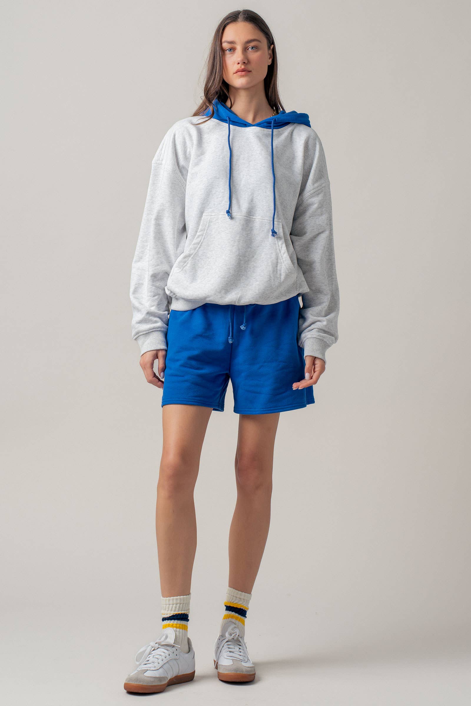 Urban Daizy Drawstring Sweat Shorts Side Slit Pink Shorts - Women's (UDZ-PT-00483) – alternate view 30