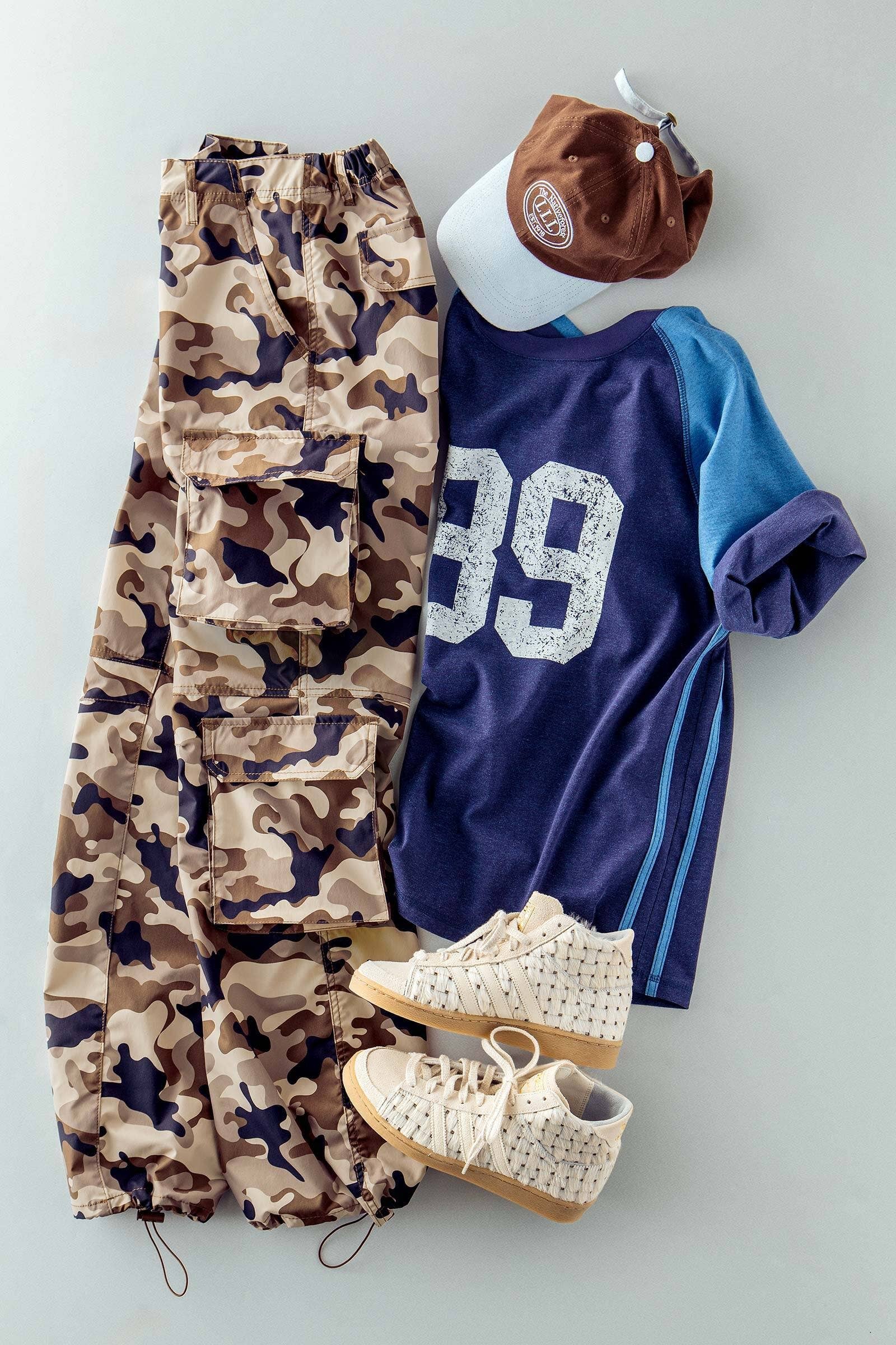 Urban Daizy Camo Print Utility Cargo Pants with Drawstring Hem Mocha Pants - Women's (UDZ-PT-00489) – alternate view 6