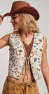 Urban Daizy Floral Tapestry Tie-Front Boho Vest Beige-Multi Outerwear Vest - Women's (UDOW0299-Beige-Multi) – alternate view 10