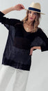 Urban Daizy Ribbed V-Neck Striped Tunic Top Black Tunic - Women's (UDZ-TP-00045) – alternate view 6
