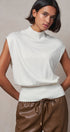 Uptown Mockneck Blouson Top in IVORY - Women's Sweaters | Urban Daizy