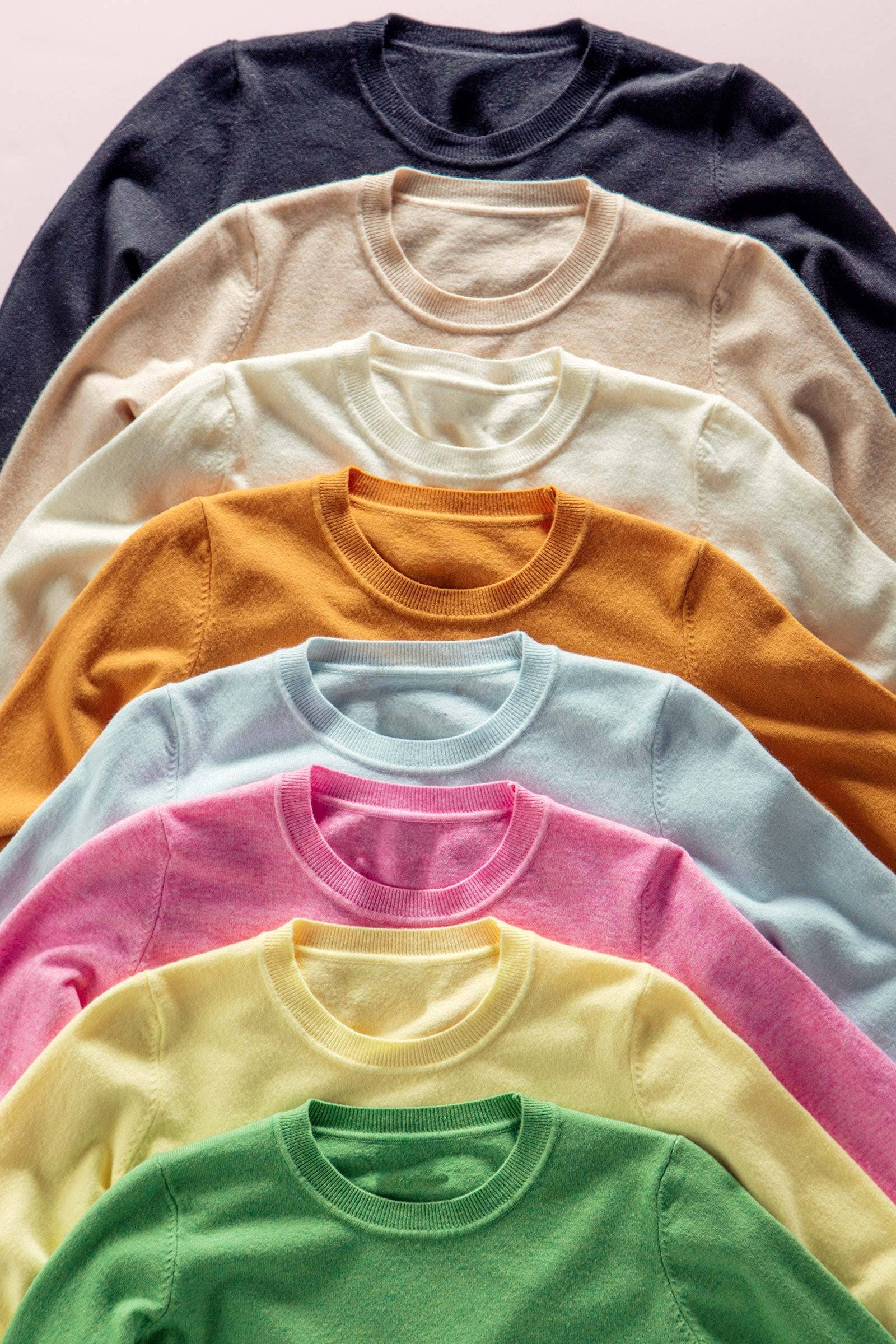 Soft Viscose Blend Crewneck Knit Pullover