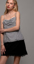 Urban Daizy Gingham Scallop Trim Cropped Tank Black Tank Top - Women's (UDZ-TP-01035) – alternate view 12