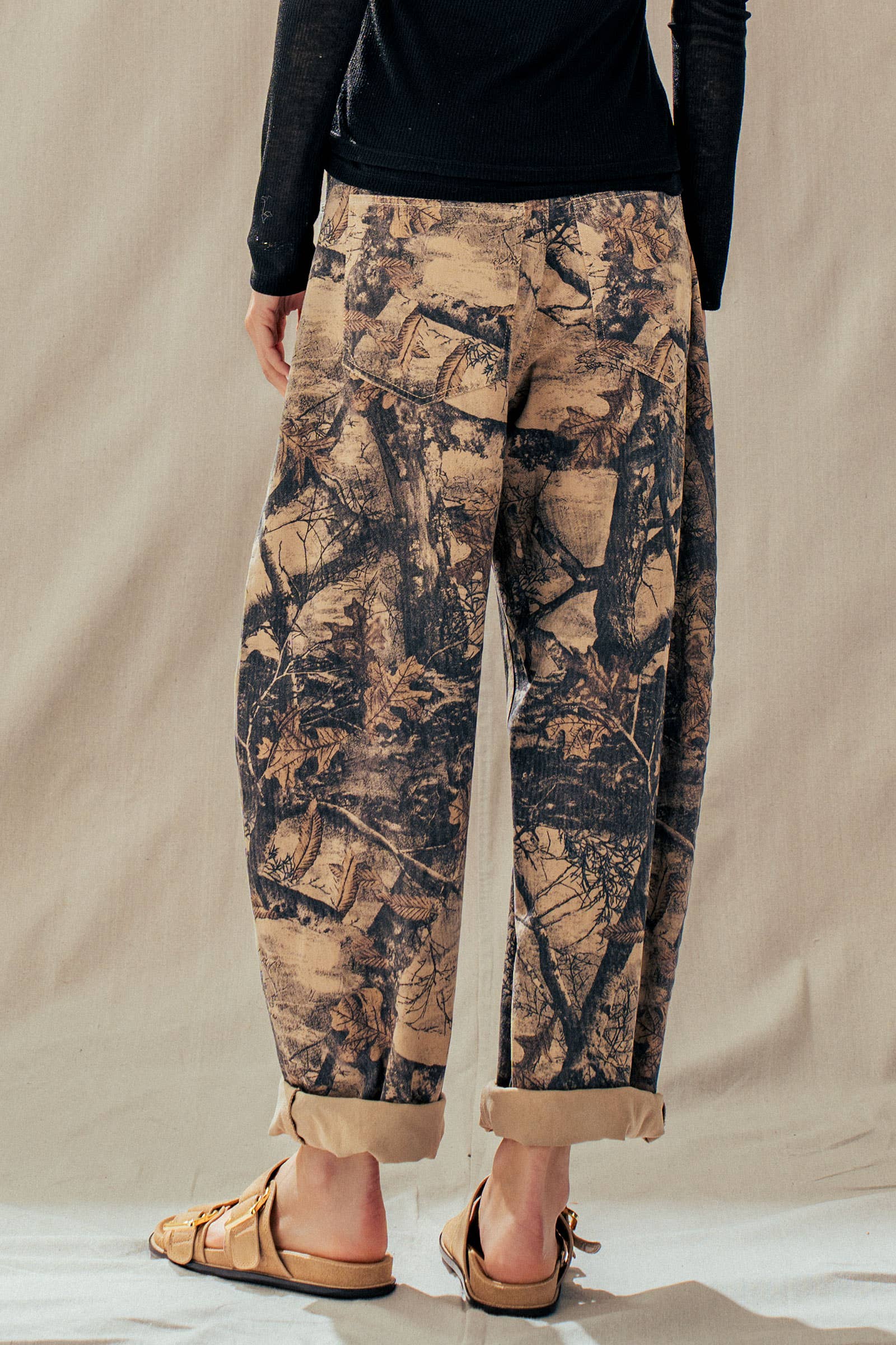 Urban Daizy Camo Print Cotton Balloon Pants Camo Pants - Women's (UDZ-PT-00458) – alternate view 3