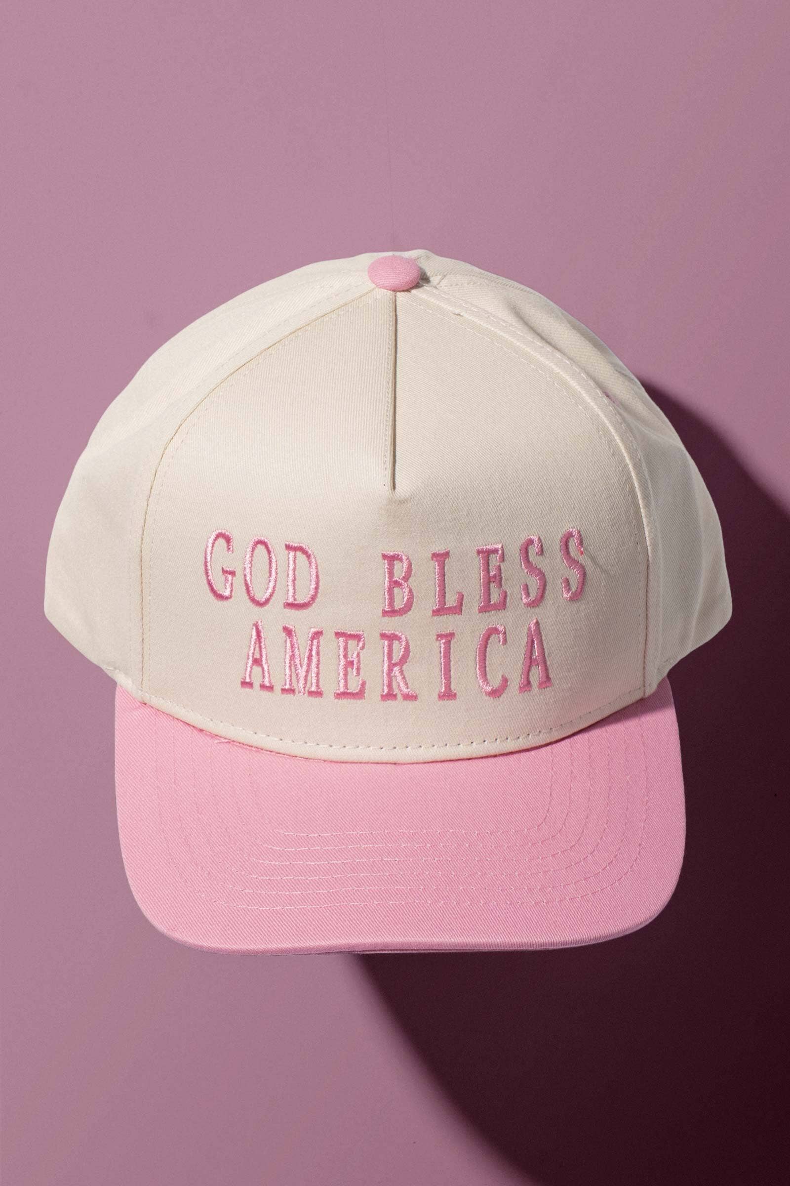 GOD BLESS AMERICA Embroidered Trucker Hat