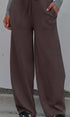 Scuba Knit Barrel Leg Pant with Drawstring