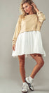 Urban Daizy Pleated Skirt Layered Statement Sweater Dress Rust Dress - Women's (UDZ-DR-00306) – alternate view 10